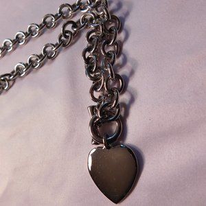 Vintage Toggle Heart Choker Necklace